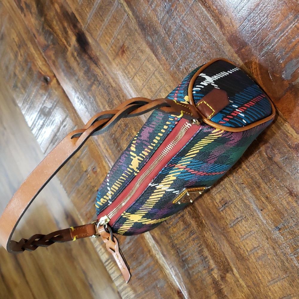 Dooney & Bourke Windsor Tartan Barrel Bag - Red, Green, Yellow - Picture 5 of 16